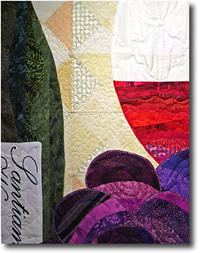 Erika's handmade wine quilt